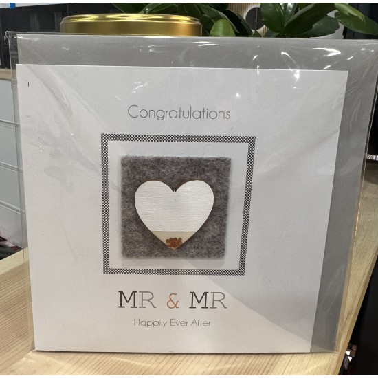 Mr + Mr Wedding Card 