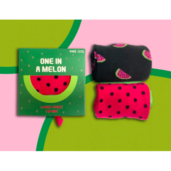 Once in a Melon Socks - 2 Pairs