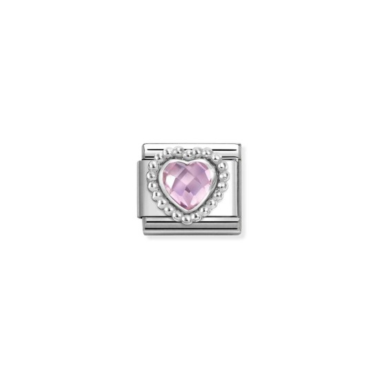 Pink Stone Heart Link 