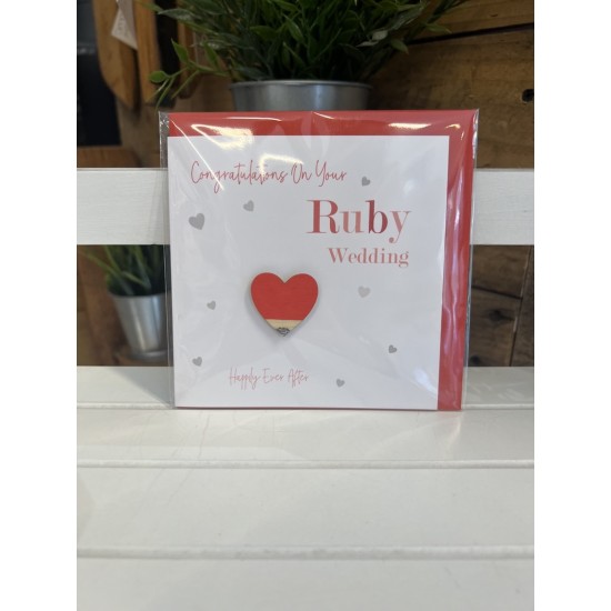 Ruby Wedding Card 