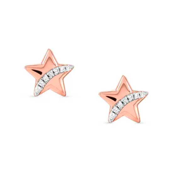Sweetrock Rose Gold Star Earrings 