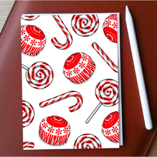 Teacake and Candy Greeting Card