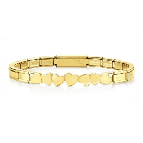 Trendsetter Bracelet Gold with Hearts 