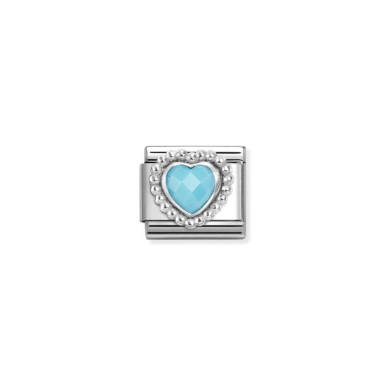 Turquoise Stone Heart Link 