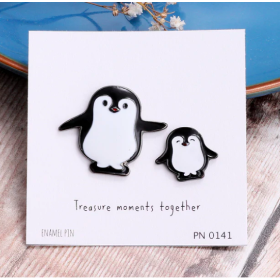 Two Penguins Enamel Pins