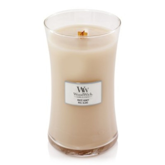 White Honey Large Hourglass Candle