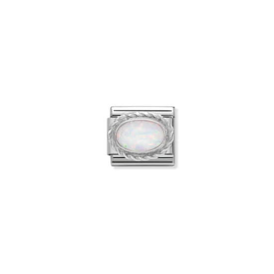 White Opal Stone Link