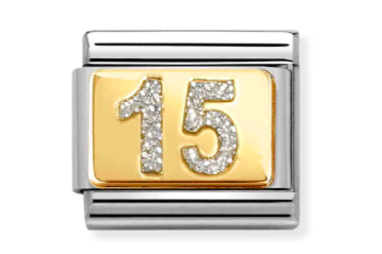15 Gold Glitter Link