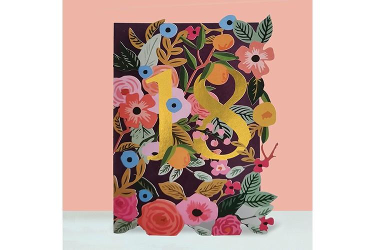 18 Flower Greeting Card