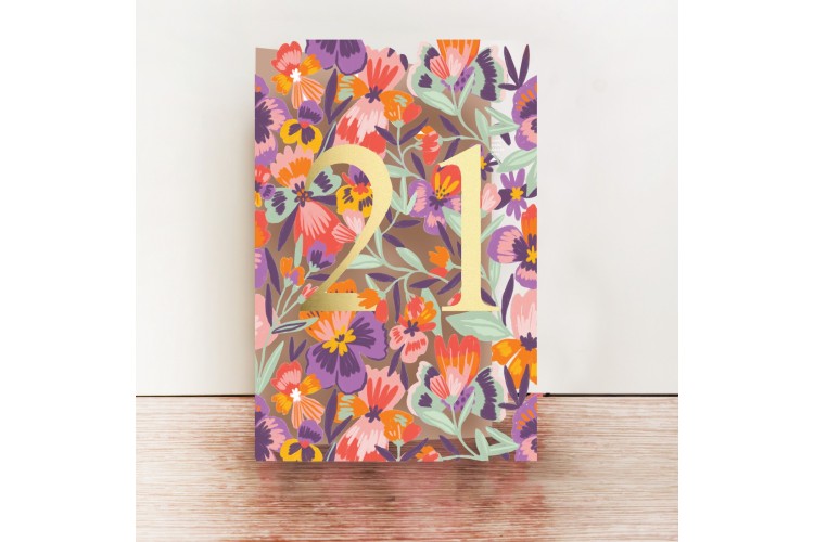 21 Flower Greeting Card
