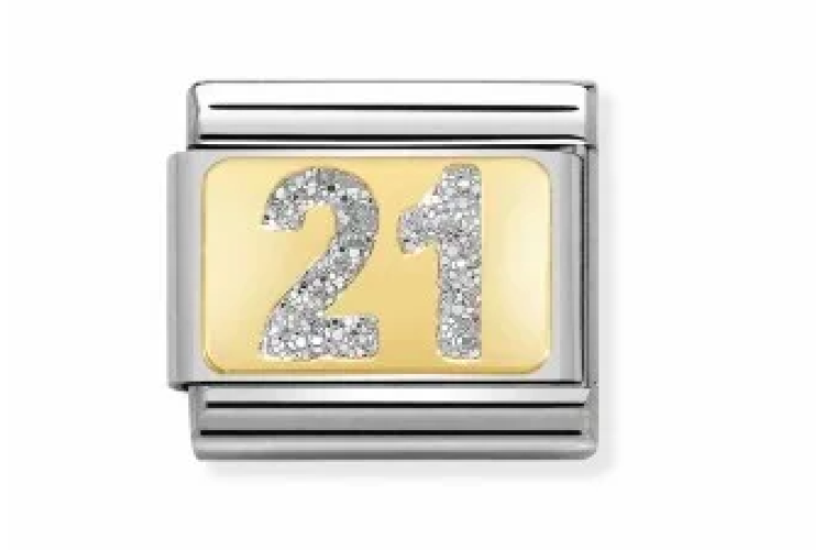 21 Gold Glitter Link 