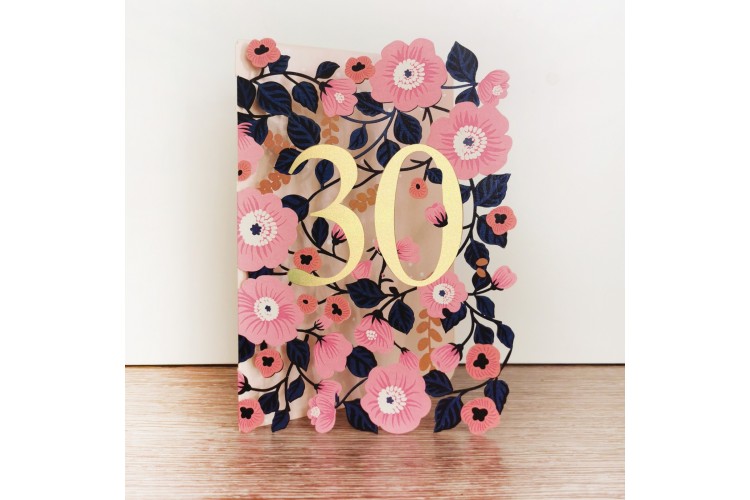 30 Flower Greeting Card 