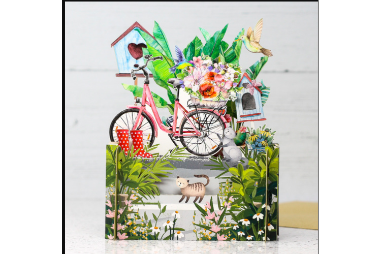 Garden Cats 3D Pop Up Greeting Card