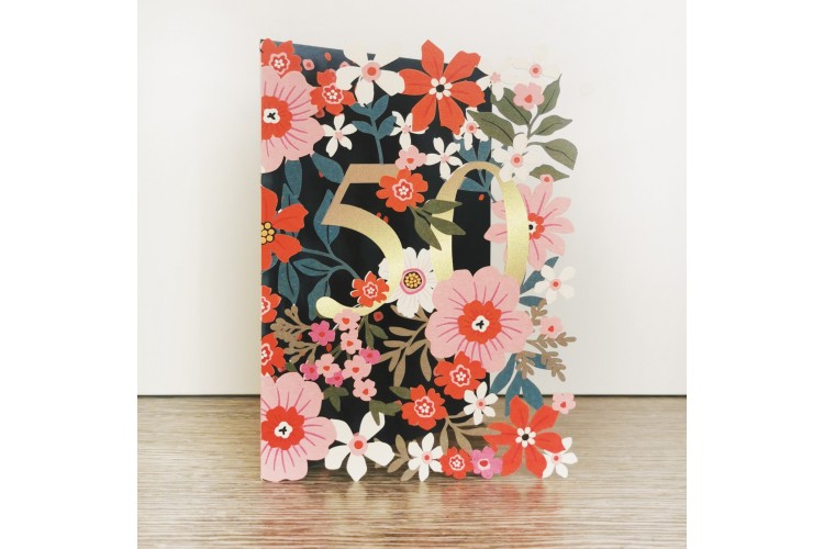 50 Flower Greeting Card 