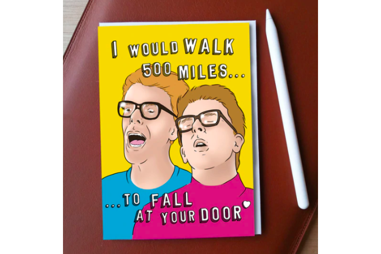 500 Miles Proclaimers Greeting Card