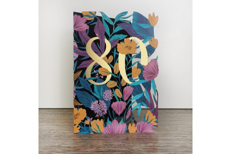 80 Flower Greeting Card