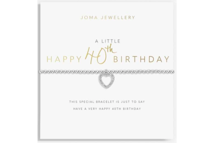 A Little Happy 40th Birthday Bracelet