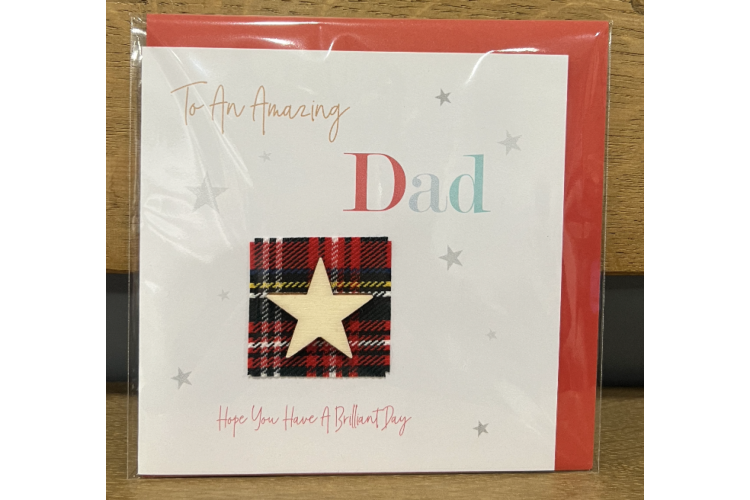 Amazing Dad Tartan Birthday Card