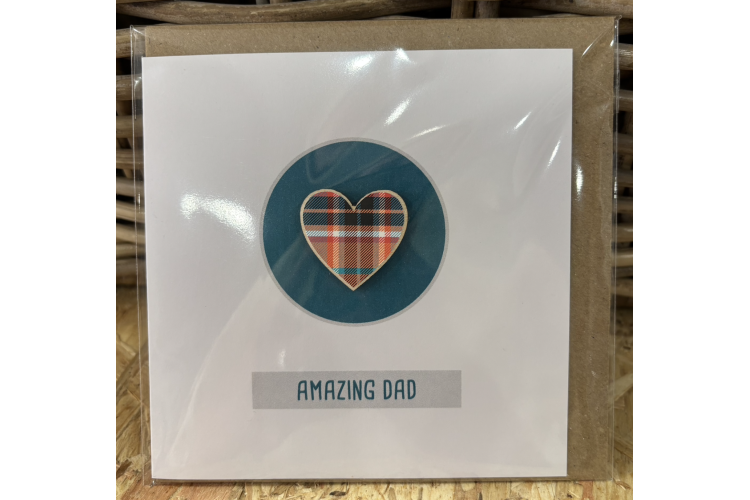 Amazing Dad Blue Heart Card