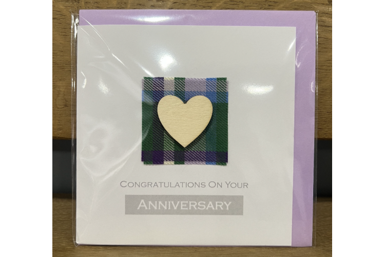 Anniversary Purple Tartan Card