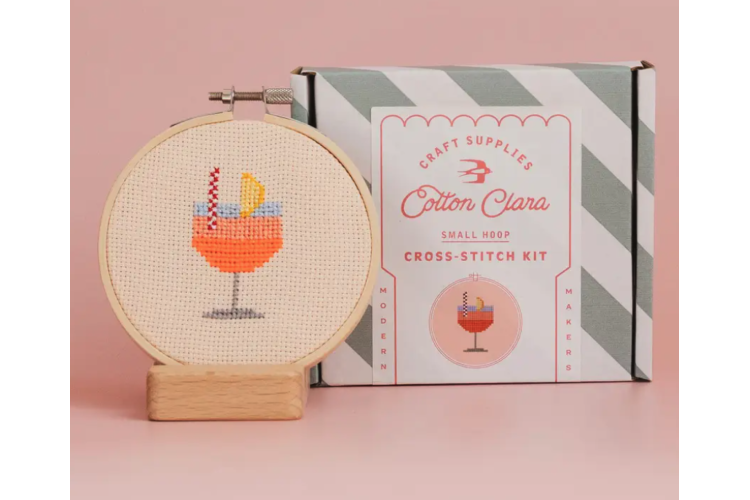 Aperol Cocktail Cross Stitch Kit
