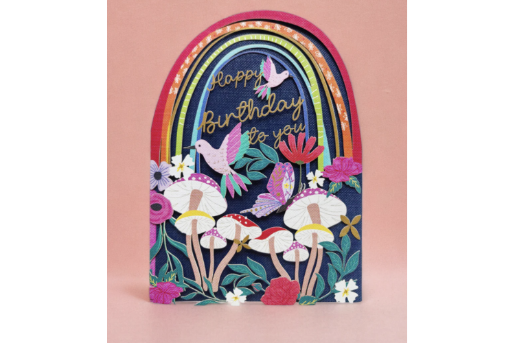 Arched Rainbow Birthday Greeting Card