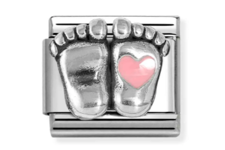 Baby Feet Pink Heart Link 