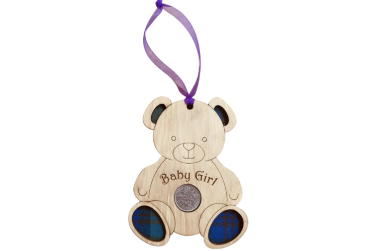 Baby Girl Teddy Bear Lucky Sixpence