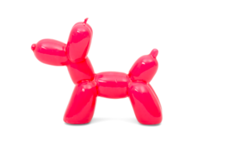 Balloon Dog Candle - Fushsia Pink  
