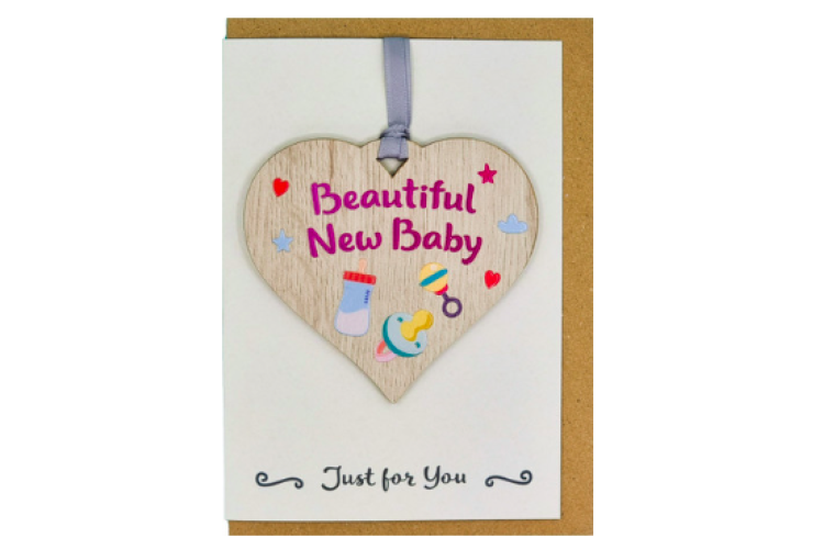  Beautiful New Baby Card with Gift 