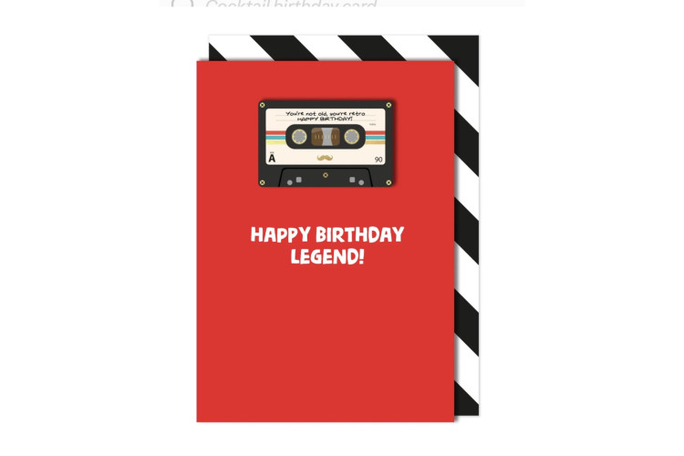 Birthday retro cassette