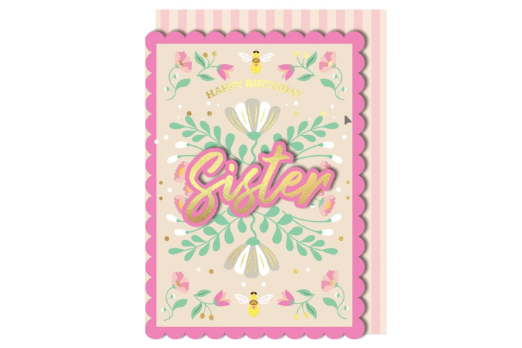 Birthday Sister - Floral