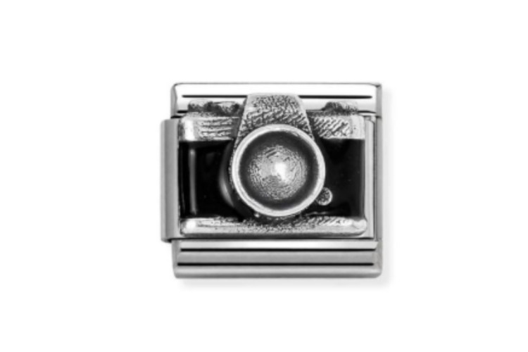 Black and silver camera