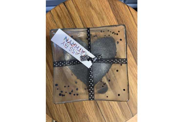 Black Heart Large Dish 