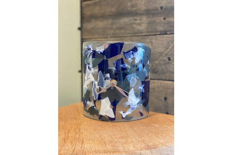 Blue Curve Clock