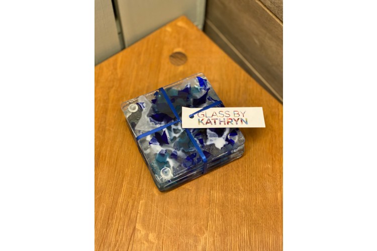 Blue Glass Coasters