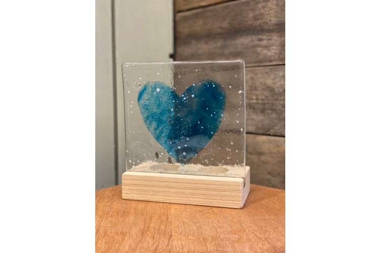 Blue Heart Tea-Light Holder