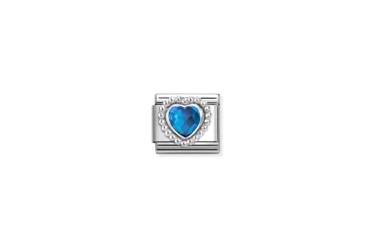 Blue Stone Heart Link 