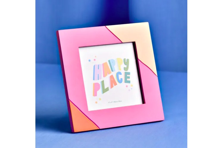 Bold Pink Stripe Photo Frame