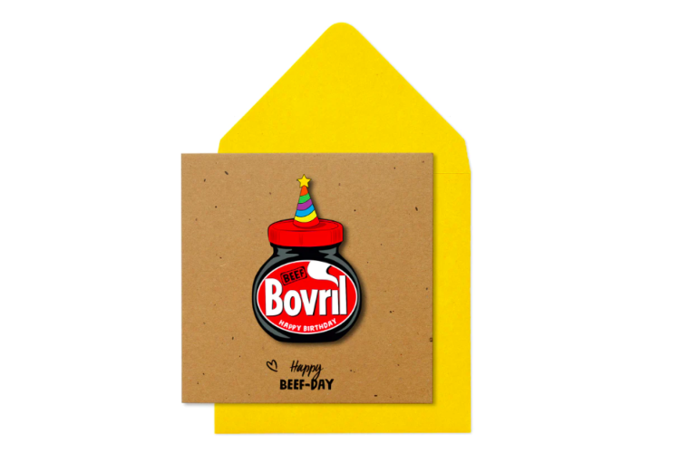 Bovril Party Hat Card