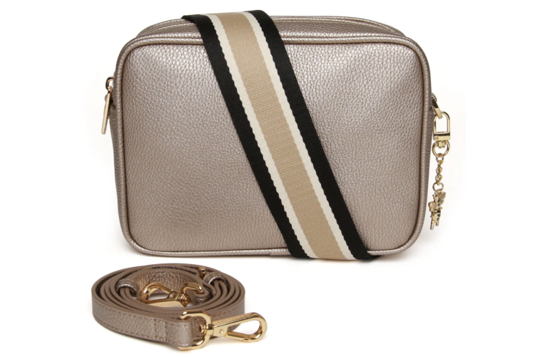 Bronze Soho Duel Compartment Camera Crossbody Bag