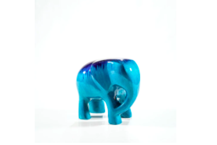 Brushed Aqua Elephant Small