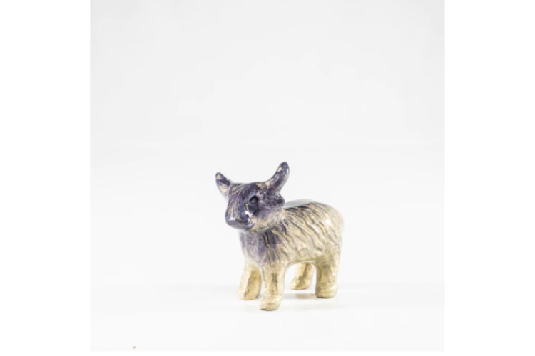 Brushed Silver Cow Small 