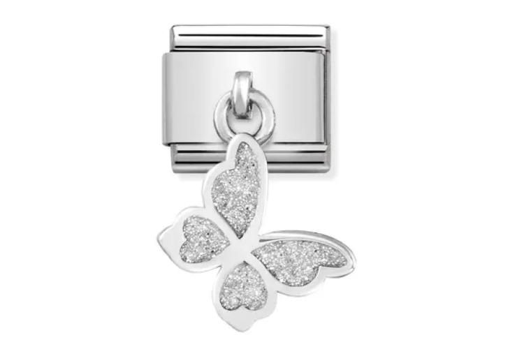 BUTTERFLY PENDANT WITH GLITTER