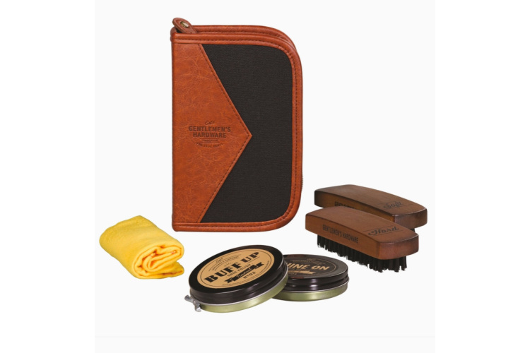 Charcoal shoe shine kit 