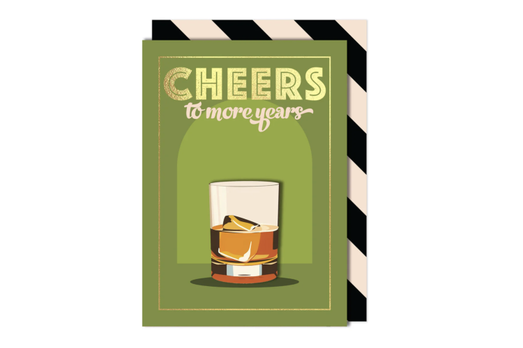 Cheers Whisky Birthday Card