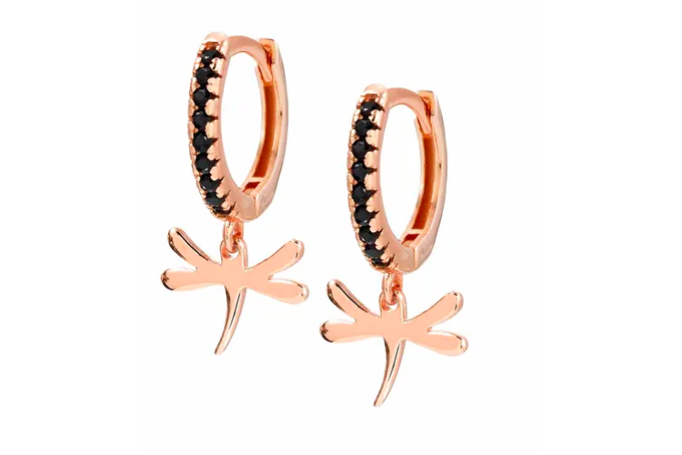 Chic & Charm Rose Gold Drangonfly  Earring 
