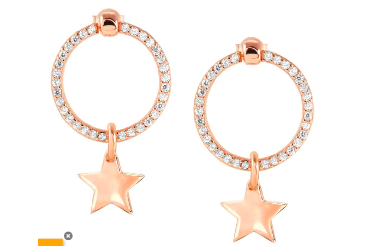 Chic & Charm Rose Gold Star Earring 