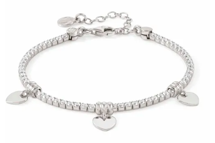 Chic & Charm Silver Bracelet with Hearts