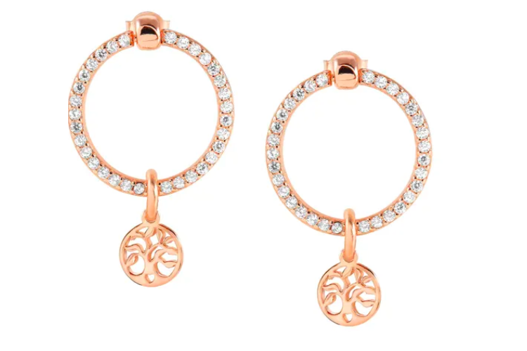 Chic & Charm Tree of Life Rose Gold Earring 